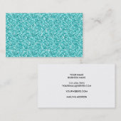 Meisje, Fun Aqua Blue Glitter Gedrukt Visitekaartje (Voorkant / Achterkant)
