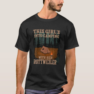 Meisje gaat mee met haar rottweiler Hondenliefhebb T-shirt
