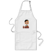 Meisje gaat op vakantie lang Schort (Voorkant)