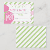 Meisje gaat POP van luierkaartje Informatiekaartje (Voorkant / Achterkant)