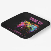 Meisje Gamer Roze Video Game Party Papieren Bordje (Gebogen)