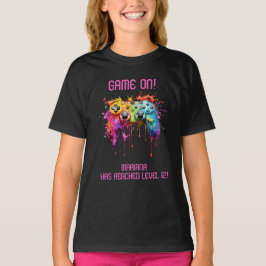 Meisje Gamer Roze Video Game Party T-shirt