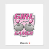 Meisje Gamer  Sticker (Vel)