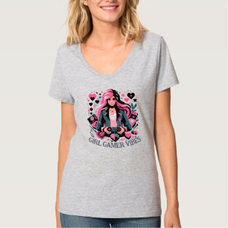 Meisje Gamer T-shirt Elegante Gaming Fashion Tee