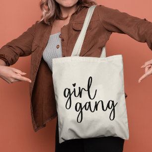 Meisje Gang Leuk Meisje Modern Tote Bag