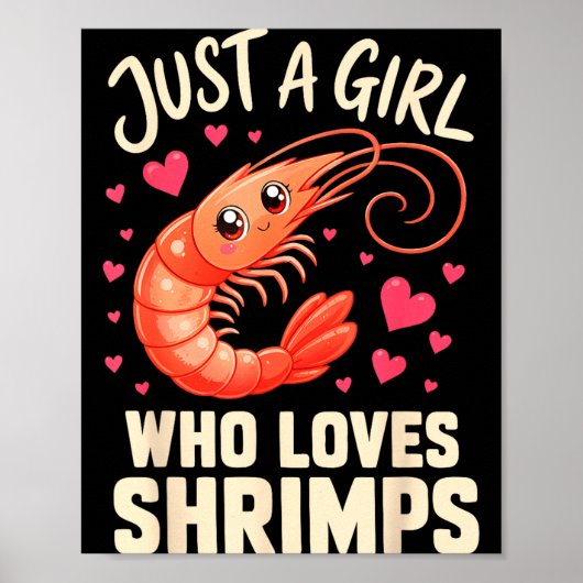 Meisje garnalen cajun zeevruchten poster (Voorkant)