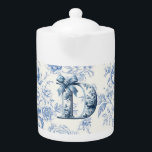 Meisje GDads Lichtblauwe Chinoiserie Porcelain The Theepot<br><div class="desc">Meisje Dads Lichtblauwe Chinoiserie Porcelain Theepot</div>