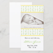 Meisje Geboorteaankondiging - Fotokaart Aankondiging (Voorkant / Achterkant)