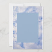 Meisje geboorteaankondiging met roze & blauwe wolk aankondiging (Achterkant)