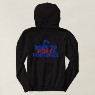 Meisje Geboren om Voetbal te Spelen Hoodie