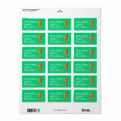 Meisje gecko hagedis naam schoolboek labels (Full Sheet)