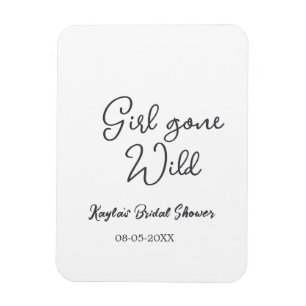 Meisje gegaan wilde bruids douche naam datum eenvo magneet
