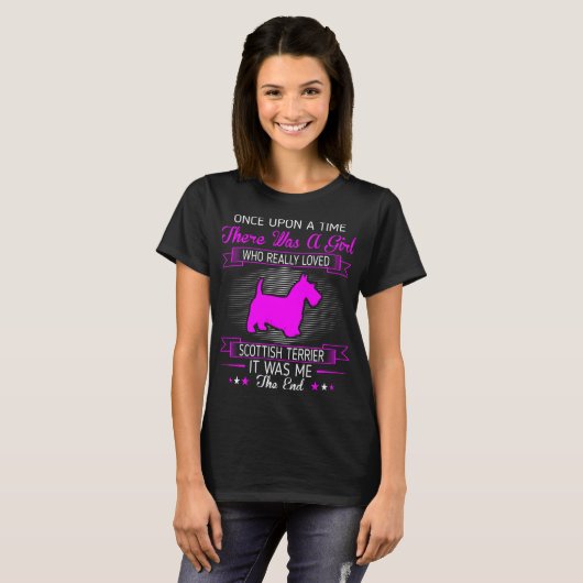 Meisje Geliefd Schotse Terrier Pet Lovers Gift T-shirt (Voorkant volledig)