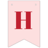 Meisje Gelukkige Verjaardag Blush Roze Rood Verjaa Vlaggetjes (Tweede vlag)