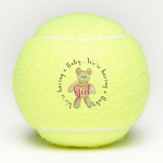 Meisje Gendergelijkheid onthult Tennis Ball met Te Tennisballen (Voorkant)