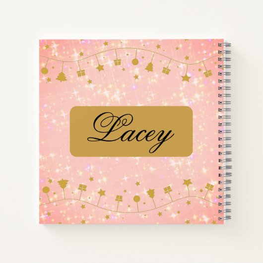  meisje gepersonaliseerd notitieboek (Achterkant)