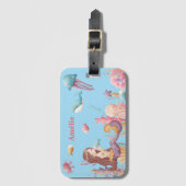Meisje Gepersonaliseerde Zeemeermin Oceaan Bagagelabel (Voorkant (verticaal))