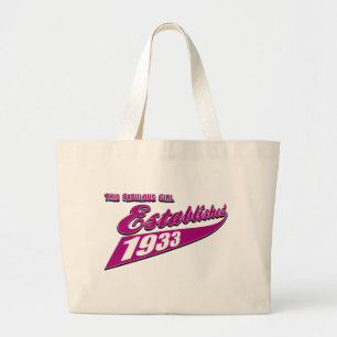 Meisje gevestigd 80 grote tote bag