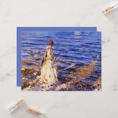 Meisje Gevist door John Singer Sargent Kaart (Voorkant / Achterkant in situ)