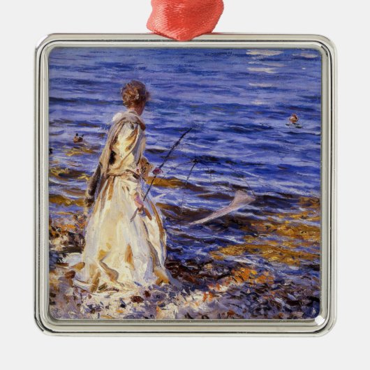 Meisje Gevist door John Singer Sargent Metalen Ornament (Voorkant)