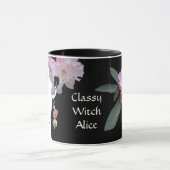 Meisje gezicht aanpasbare bloemenillustratie mode mok (Midden)