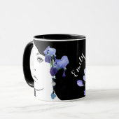 Meisje gezicht Emily naam aanpasbare blauwe iris b Mok (Voorkant links)