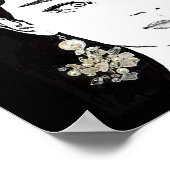  meisje gezicht mode illustratie beeldende kunst poster (Hoek)