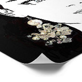  meisje gezicht mode illustratie beeldende kunst poster (Hoek)