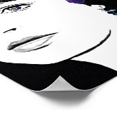 Meisje gezicht  mode illustratie beeldende kunst poster (Hoek)