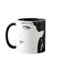 Meisje gezicht naam Lucy aanpasbare bloemen mode