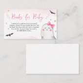 Meisje Ghost Halloween Baby shower Boeken voor Bab Informatiekaartje (Voorkant / Achterkant)