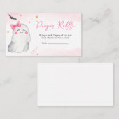 Meisje Ghost Halloween Baby shower Luier Raffle Informatiekaartje (Voorkant / Achterkant)