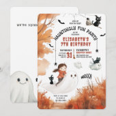 Meisje Ghost Rider Halloween Party Kaart (Voorkant / Achterkant)