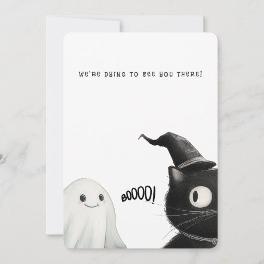 Meisje Ghost Rider Halloween Party Kaart (Achterkant)