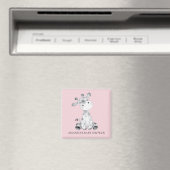 Meisje Giraffe Baby shower Favor Magnet (Insitu (Vaatwasser))