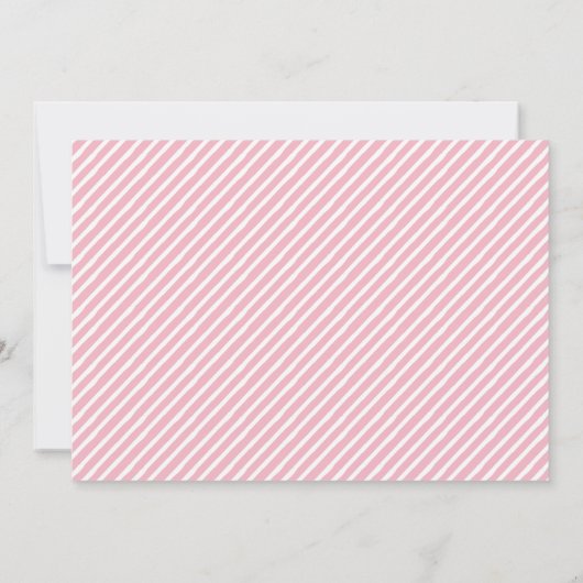 Meisje Giraffe Baby shower uitnodiging (Achterkant)