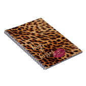 Meisje Glam Leopard Knuffels & Kisses Lippen Notitieboek (Rechterzijde)