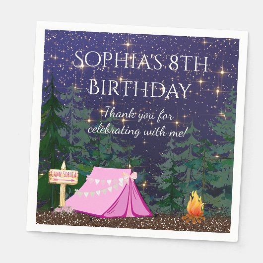 Meisje Glamping Camping Servet