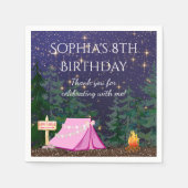 Meisje Glamping Camping Servet (Voorkant)