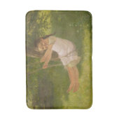 Meisje glimlachen op een zwaai ( kindertijd) badmat (Voorkant Verticaal)