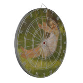 Meisje glimlachen op een zwaai ( kindertijd) dartbord (Voorkant Links)