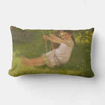 Meisje glimlachen op een zwaai ( kindertijd)