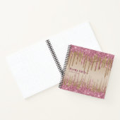 meisje Glitter Glam Sketchbook Notities Notitieboek (Binnen)