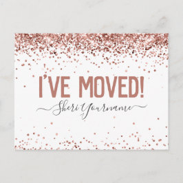 Meisje Glitter Ik heb me persoonlijk verplaatst Briefkaart