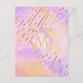  meisje Glitter Pink Gold Animal Print Glam Briefkaart