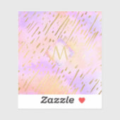  meisje Glitter Pink Gold Animal Print Glam Sticker (Vel)