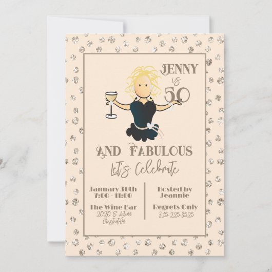 Meisje Glitter Sparkle Funny voor haar verjaardag Kaart (Voorkant)