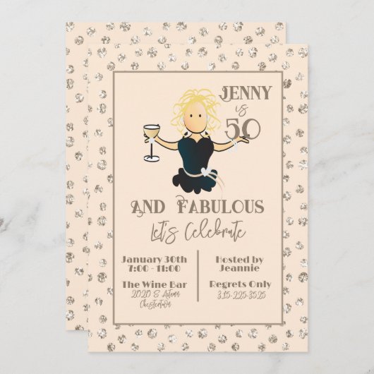 Meisje Glitter Sparkle Funny voor haar verjaardag Kaart (Voorkant / Achterkant)