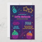 Meisje Glow Neon Cupcake Nail Polish Slumber Party Kaart (Voorkant)