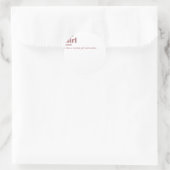  Meisje - Go Ronde Sticker (Tas)